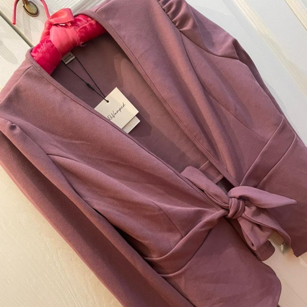 Lapel Neck Flap Front Blazer
